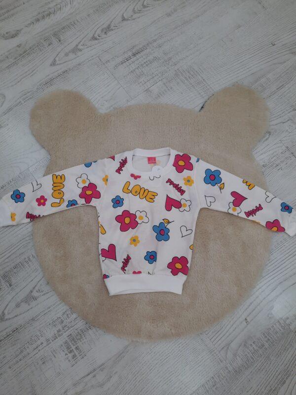 LOVE BASKILI KIZ PİJAMA TAKIMI