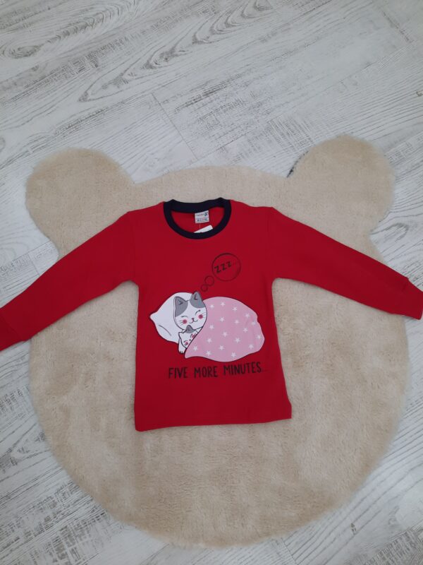 KEDİLİ KIZ PİJAMA TAKIMI 3-11 yaş