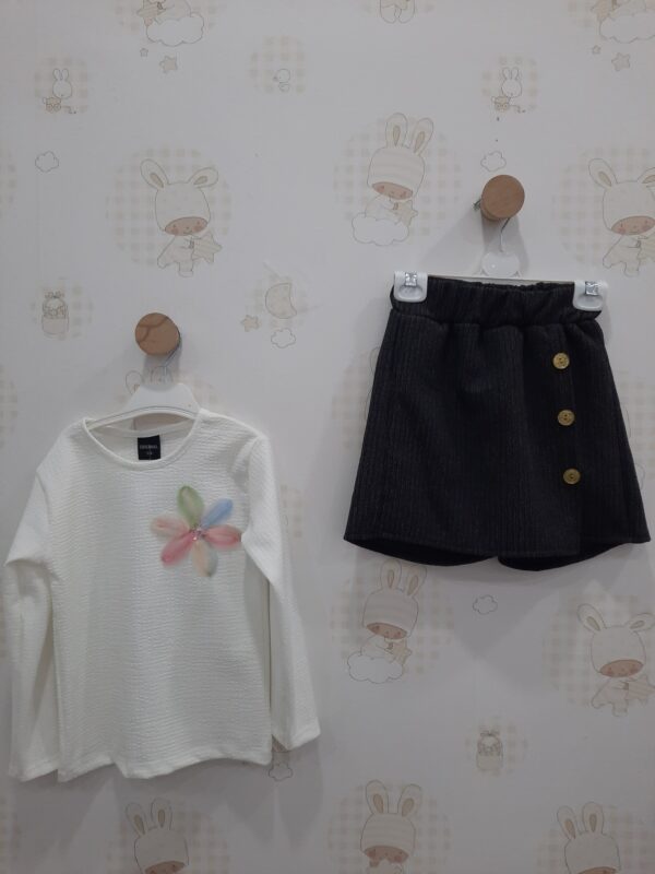 KIZ ÇOCUK ŞORT ETEKLİ TAKIM