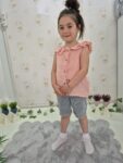 KOLLARI FIRFIRLI KIZ ÇOCUK TAKIMI