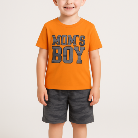 MOM'S BOY YAZILI ERKEK ÇOCUK TAKIMI 2-6 yaş