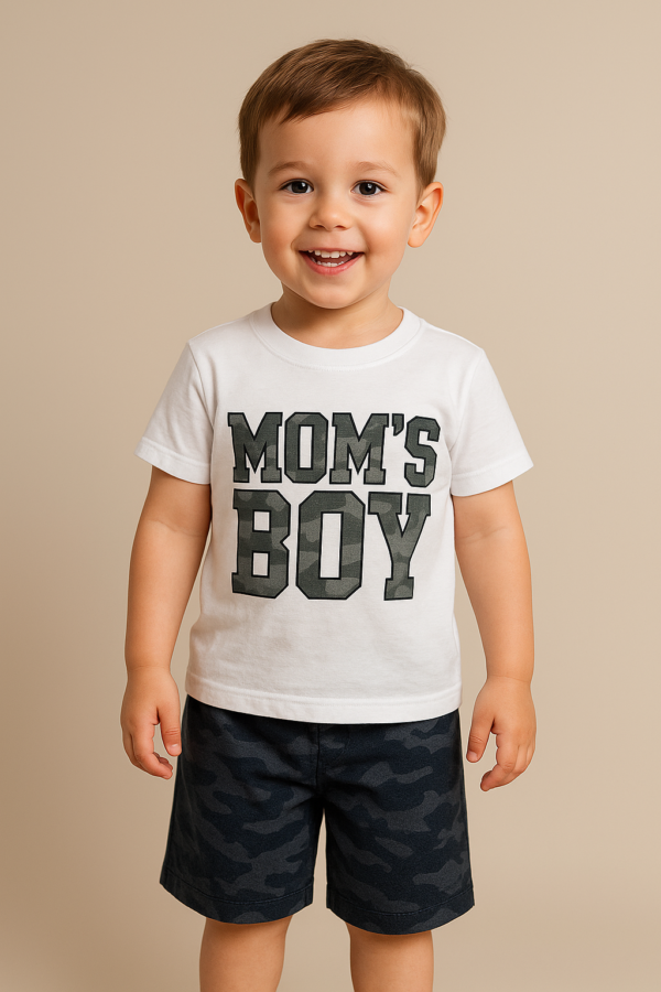 MOM'S BOY YAZILI ERKEK ÇOCUK TAKIMI 2-6 yaş